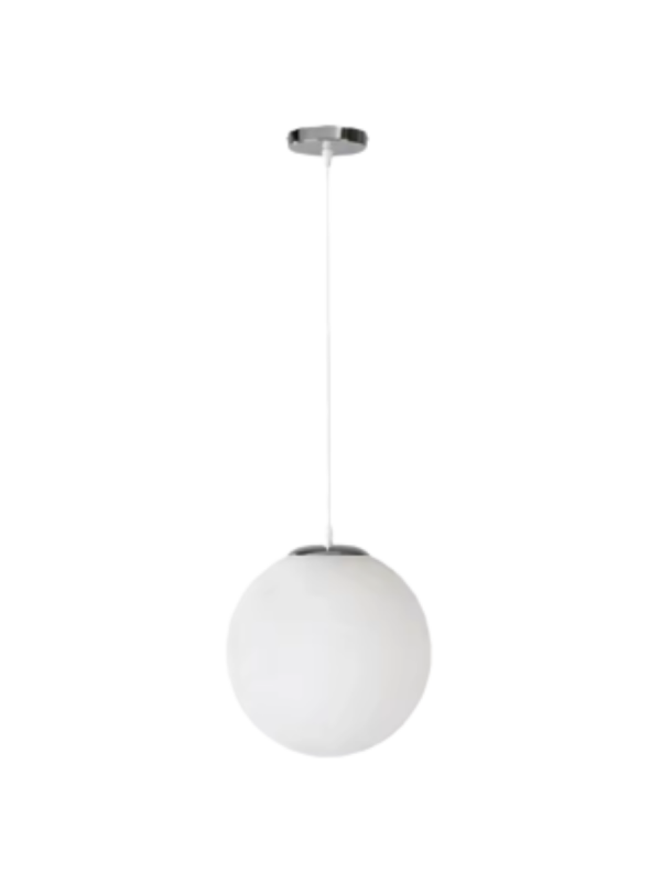 COLGANTE GLOBO DE VIDRIO BLANCO