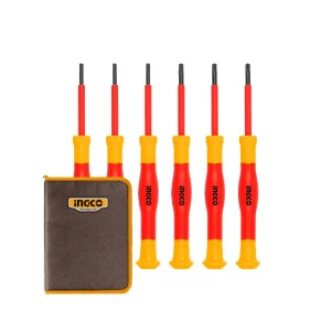 Juego 6 destornilladores de precisión aislados INGCO