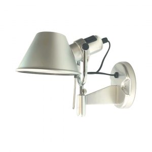 aplique de pared niquelado con pantalla orientable