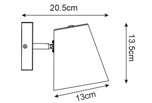 aplique nórdico de madera y metal E27 negro