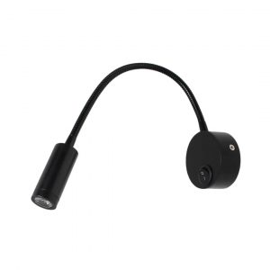 Aplique LED negro flexible para lectura 3W