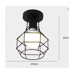 aplique de techo loft negro E27