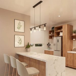 luminaria colgante e27 4 luces negra moderna