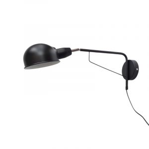 aplique de pared negro con pantalla orientable