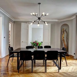 luminaria sputnik e27 12 luces negra moderna