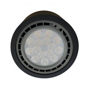 Aplique de techo GU10 negro tipo tacho fijo